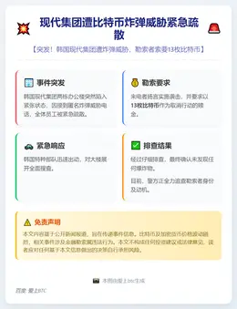 现代集团遭比特币炸弹威胁紧急疏散