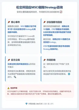 伦交所回应MSCI剔除Strategy咨询