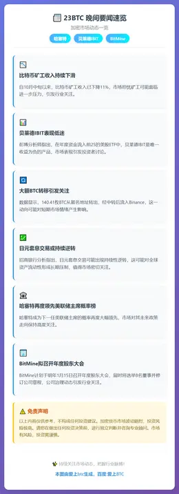 23btc晚报 | 12月20日晚间要闻速览