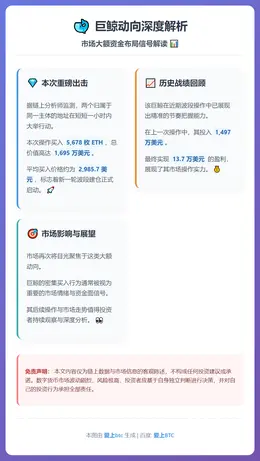 巨鲸一小时豪掷1695万美元买入5678枚ETH