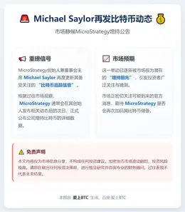 Michael Saylor再发比特币动态