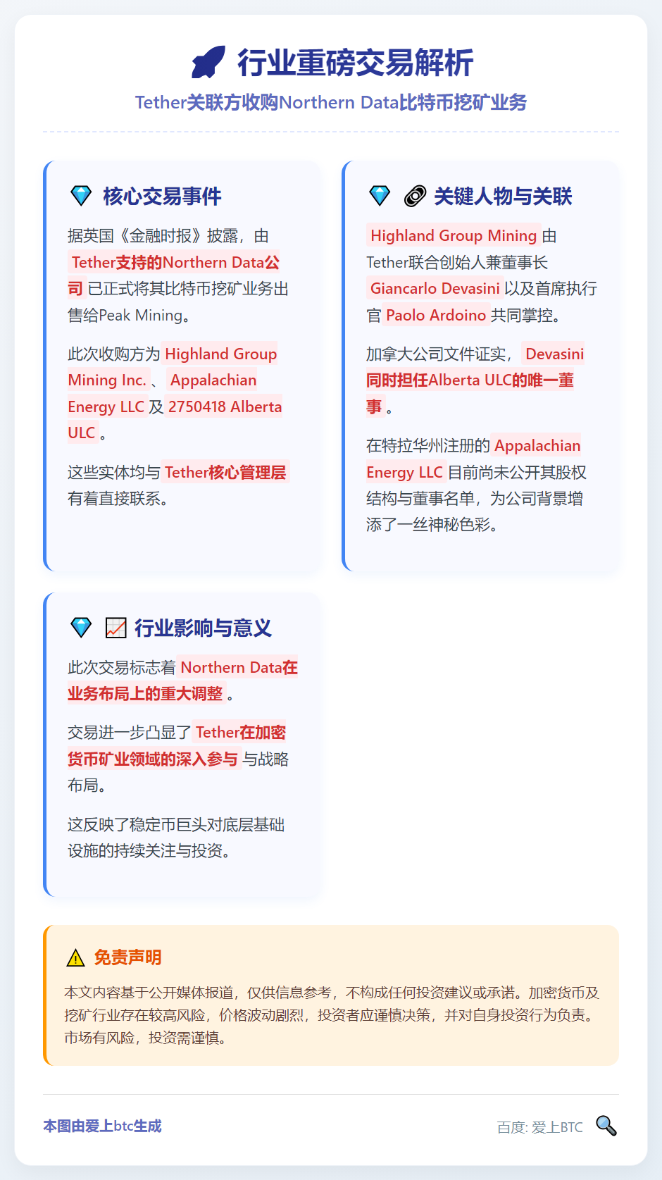 Tether高管公司收购Northern Data比特币挖矿