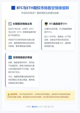 BTC与ETH期权市场看空情绪缓解