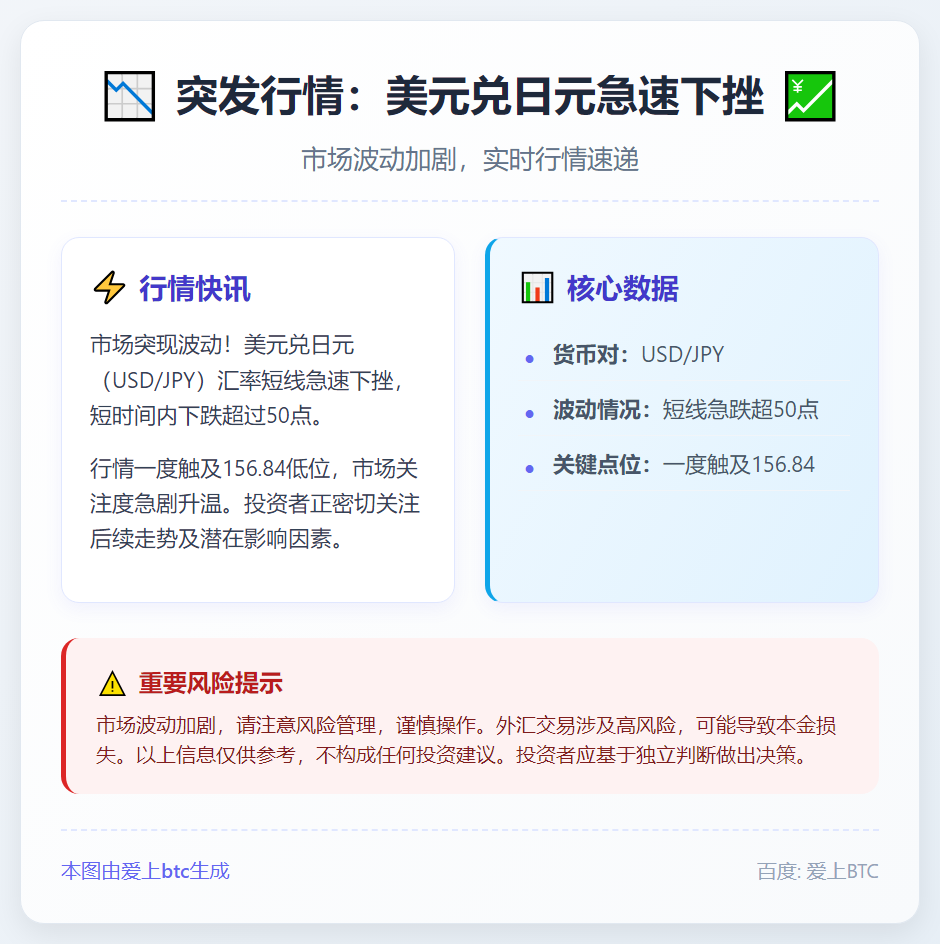 美元兑日元短线急挫50点