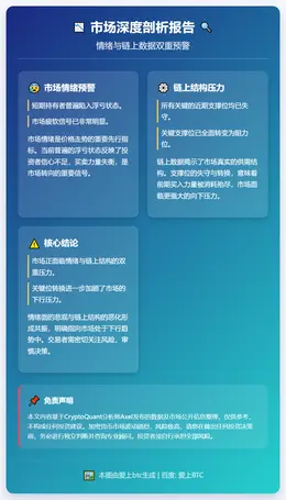 市场情绪与链上结构同步指向熊市，支撑转阻力