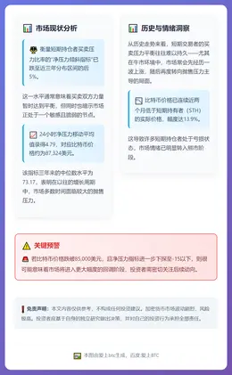 比特币若破8.5万，跌幅或加剧