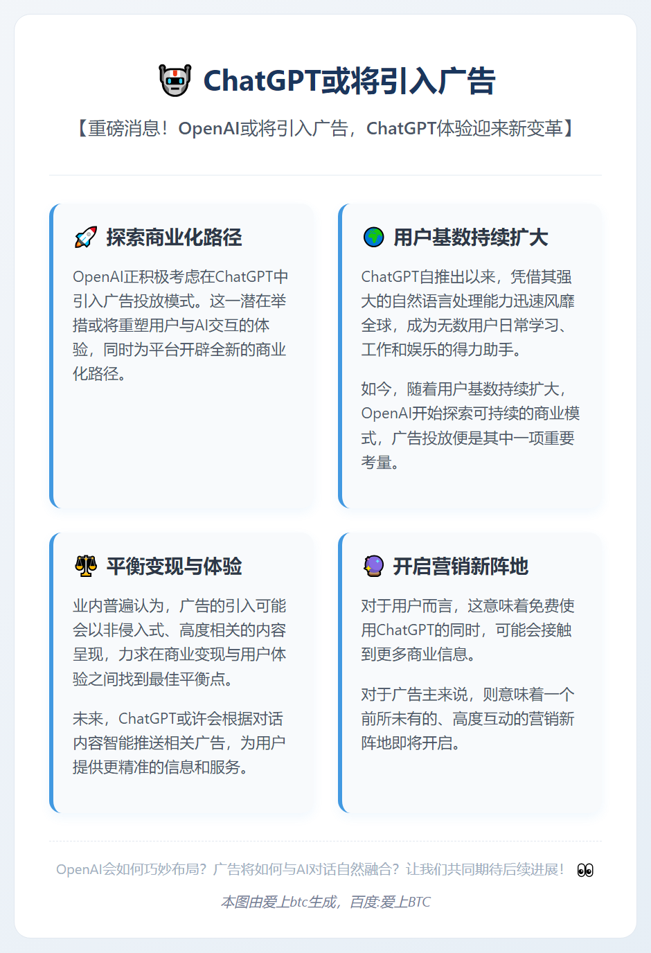 ChatGPT或将引入广告