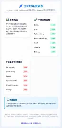 加密股年度盘点：BitMine、IREN、Robinhood