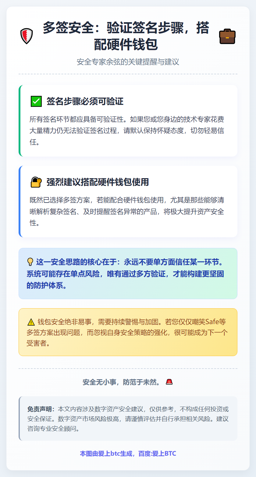 多签安全：验证签名步骤，搭配硬件钱包