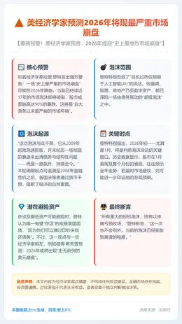 美经济学家预测2026年将现最严重市场崩盘