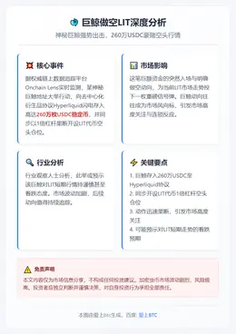 巨鲸做空LIT，存入260万USDC