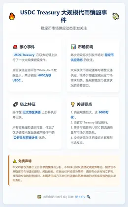 USDC Treasury销毁6000万枚代币
