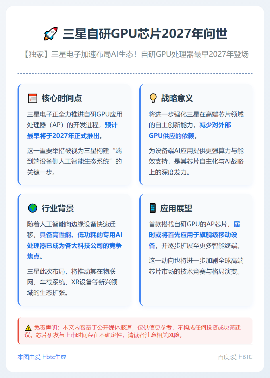 三星自研GPU芯片2027年问世