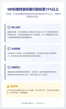 SBI拟增持目标银行股份至15%以上