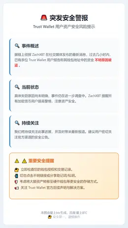 Trust Wallet用户报告资金被盗