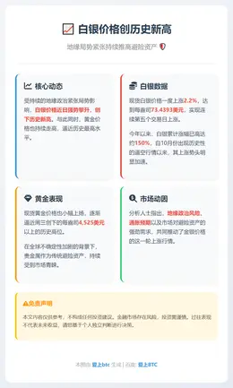 白银价格创历史新高 地缘局势紧张持续
