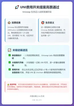 UNI费用开关提案高票通过