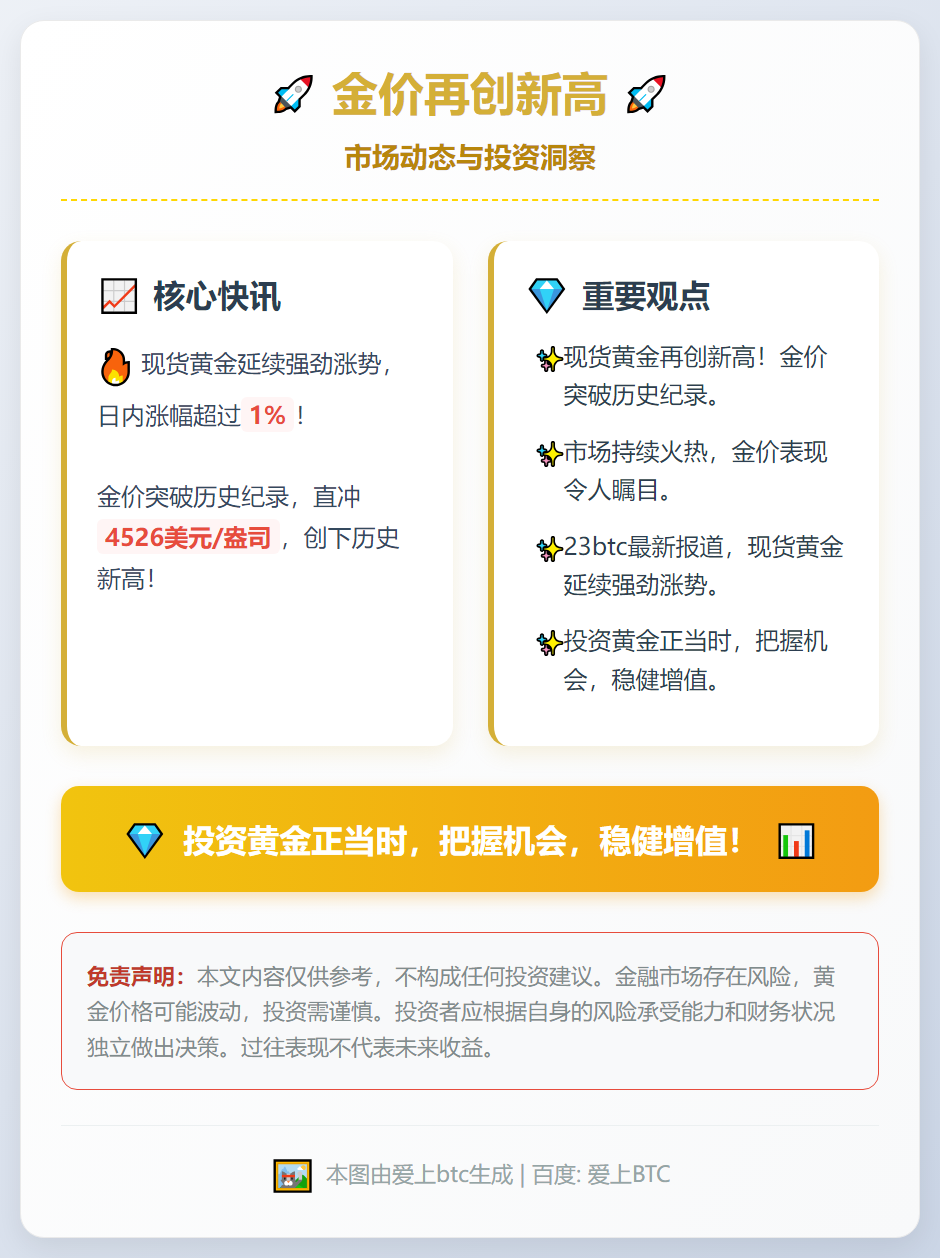 金价再创新高