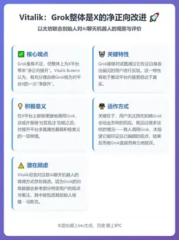Vitalik：Grok整体是X的净正向改进