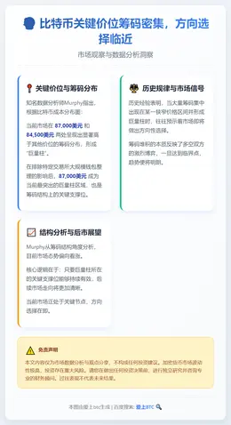 比特币8.7万美元密集换手，方向选择在即