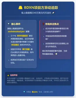 BDXN项目方转40万美元代币至多交易所