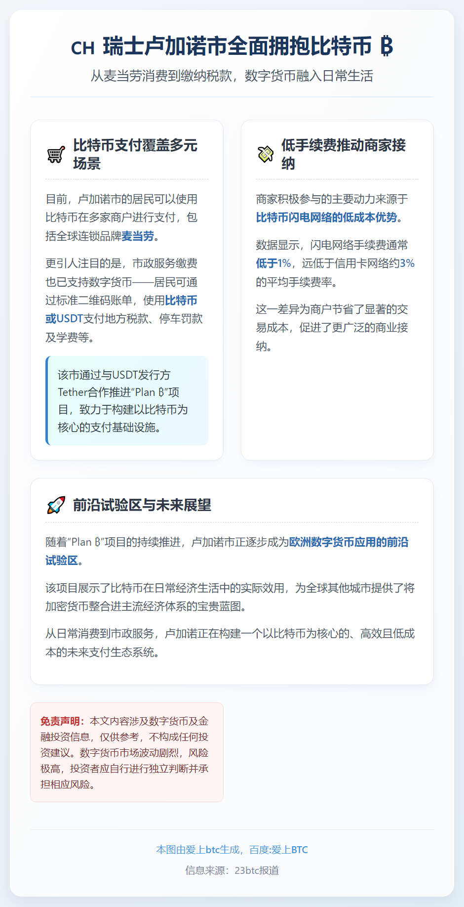 瑞士卢加诺市可用比特币消费