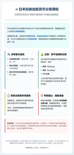 日本拟推加密货币分离课税