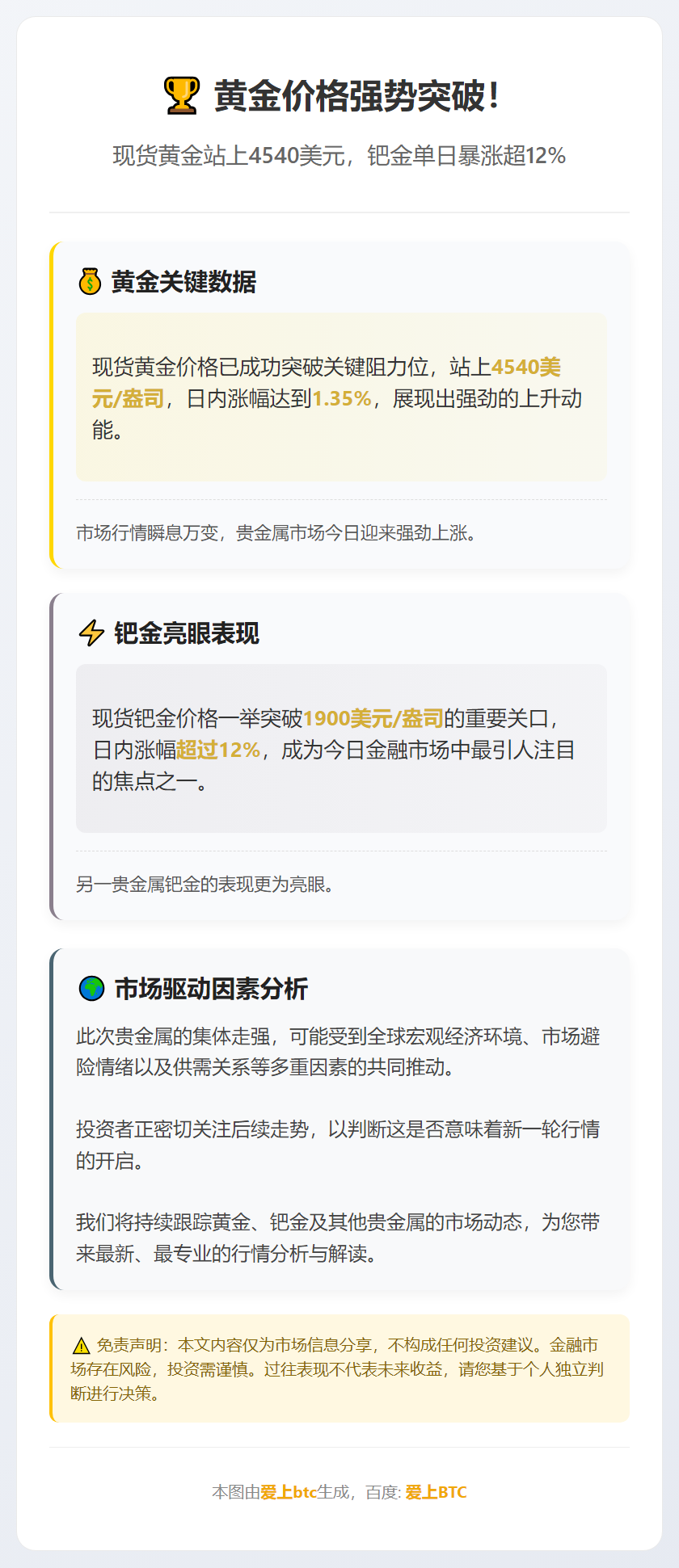 金价突破4540美元