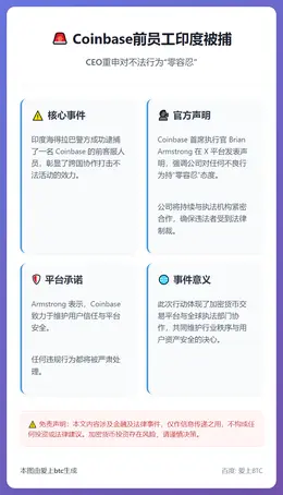 Coinbase前员工印度被捕