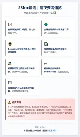 23btc晨讯 | 12月27日隔夜要闻速览
