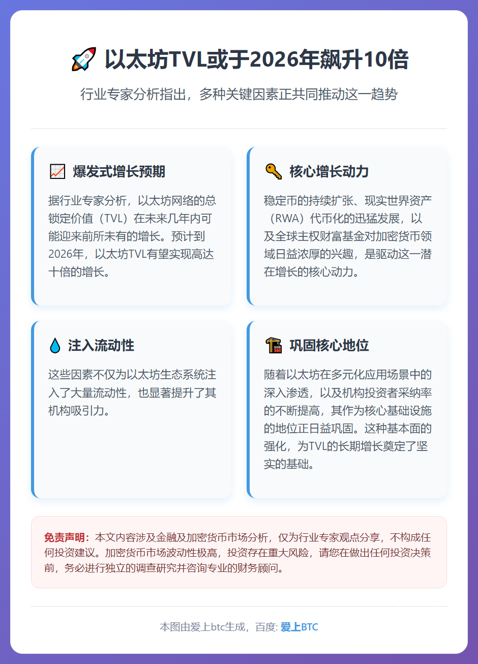 以太坊TVL或于2026年飙升10倍