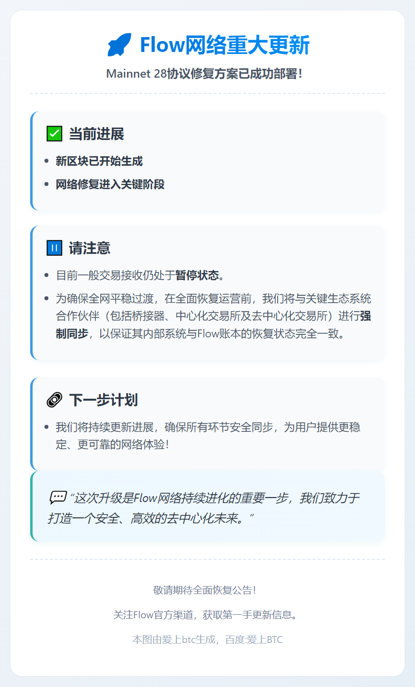 主网28协议修复方案获验证者通过并部署