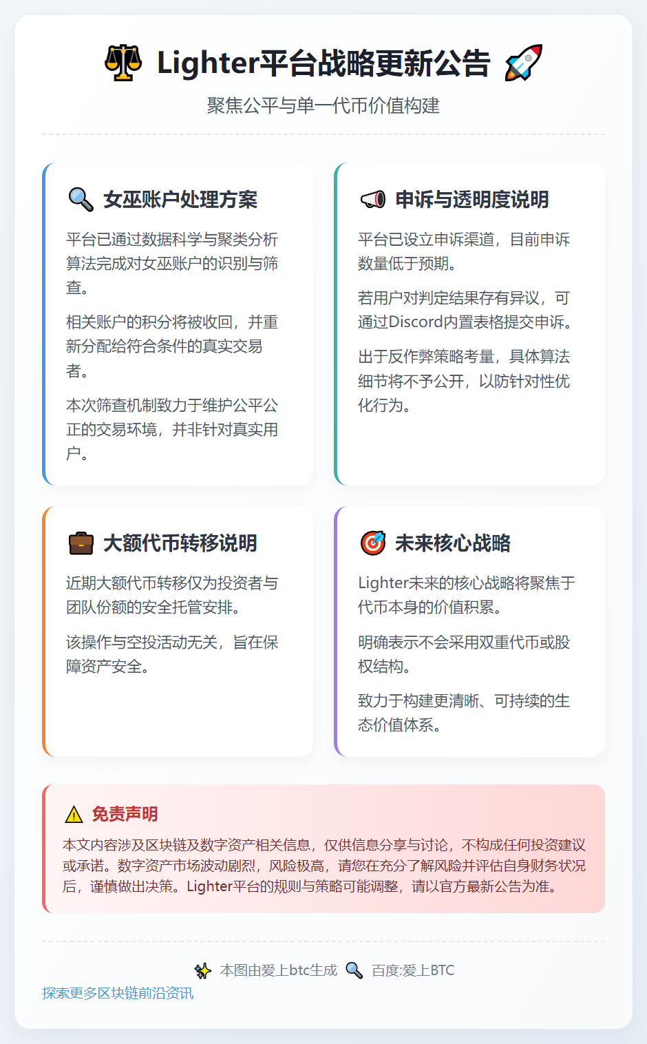 女巫账户积分将重新分配，未来不设双重代币结构