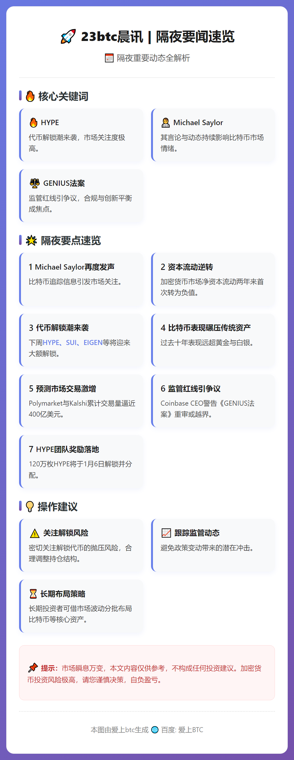 23btc晨讯 | 12月29日隔夜要闻速览