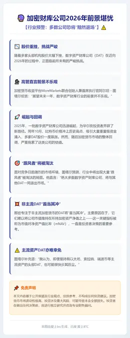 加密财库公司2026年前景堪忧