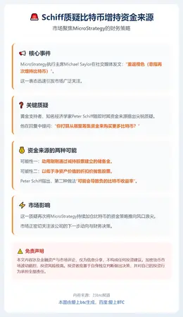 Schiff质疑比特币增持资金来源
