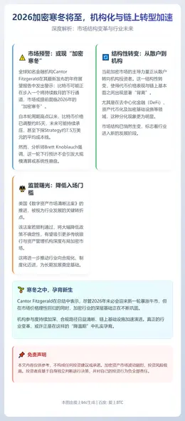 2026加密寒冬将至，机构化与链上转型加速