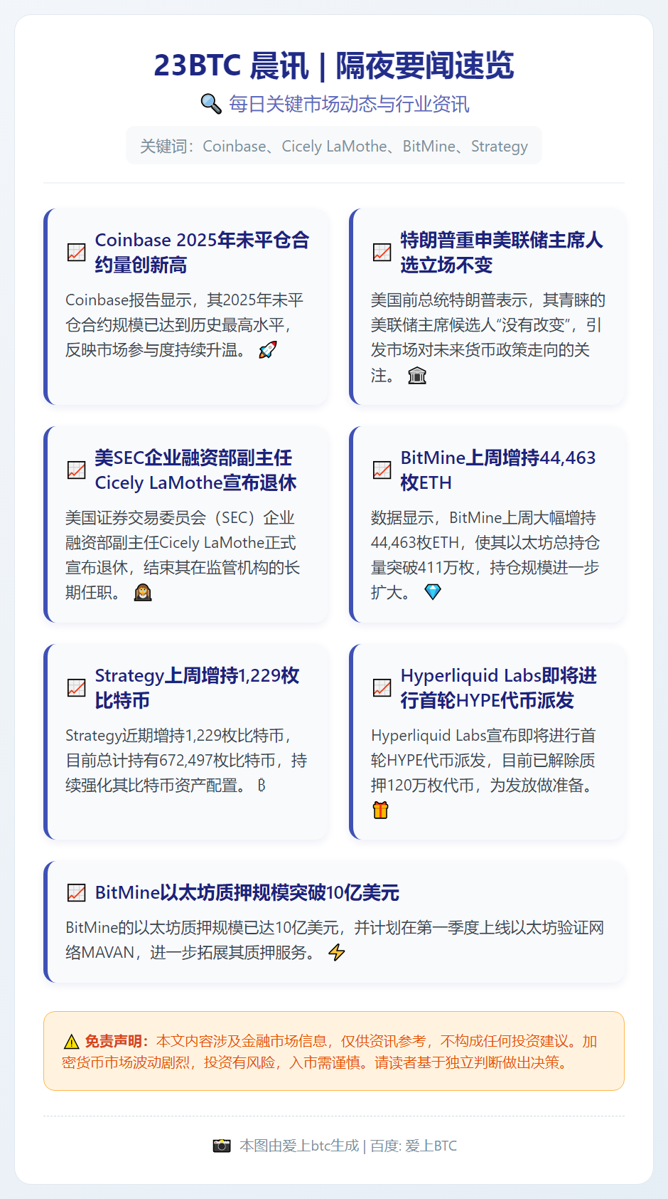 23btc晨讯 | 12月30日隔夜要闻速览
