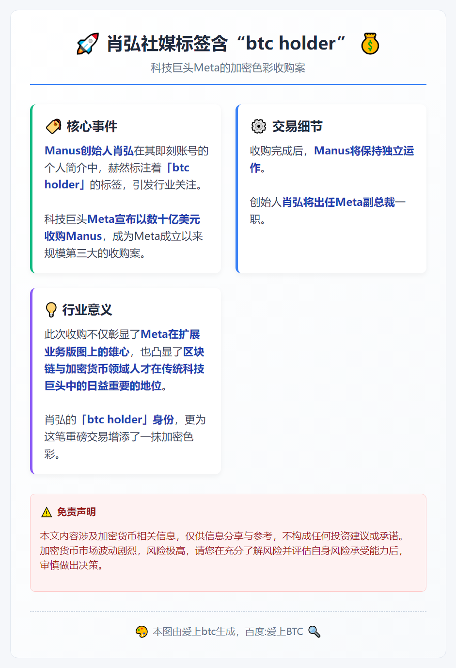 肖弘社媒标签含“btc holder”