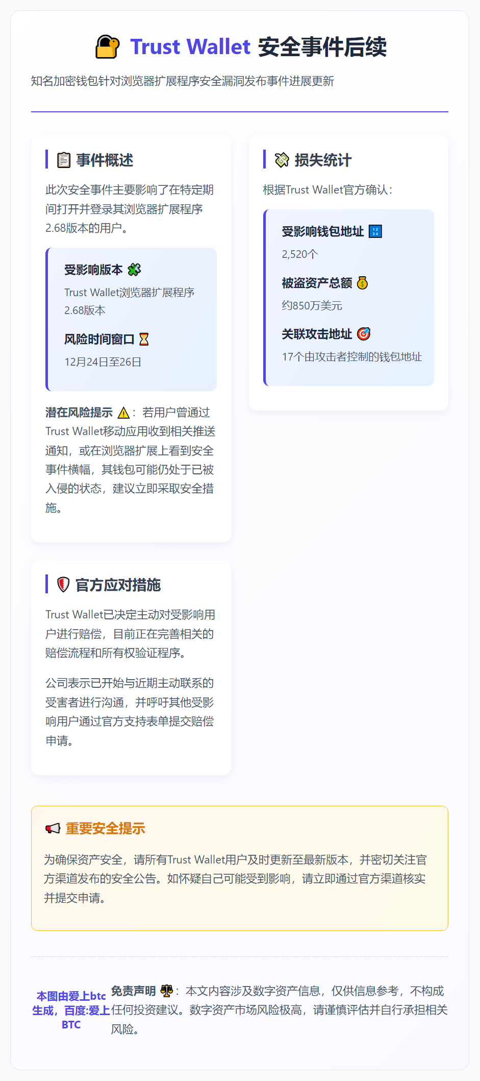 Trust Wallet赔偿850万美元被盗用户