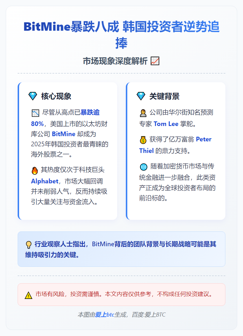 BitMine暴跌八成 韩国投资者逆势追捧