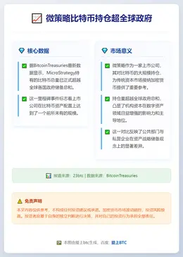微策略比特币持仓超全球政府