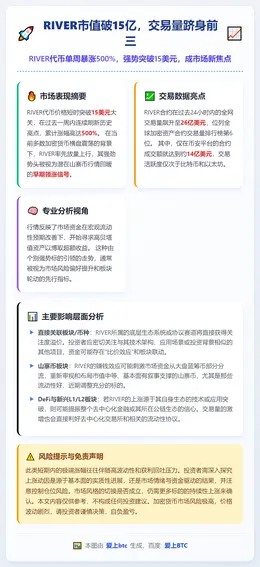 RIVER市值破15亿，交易量跻身前三