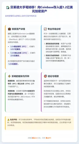 贝莱德向Coinbase存入逾万枚加密货币