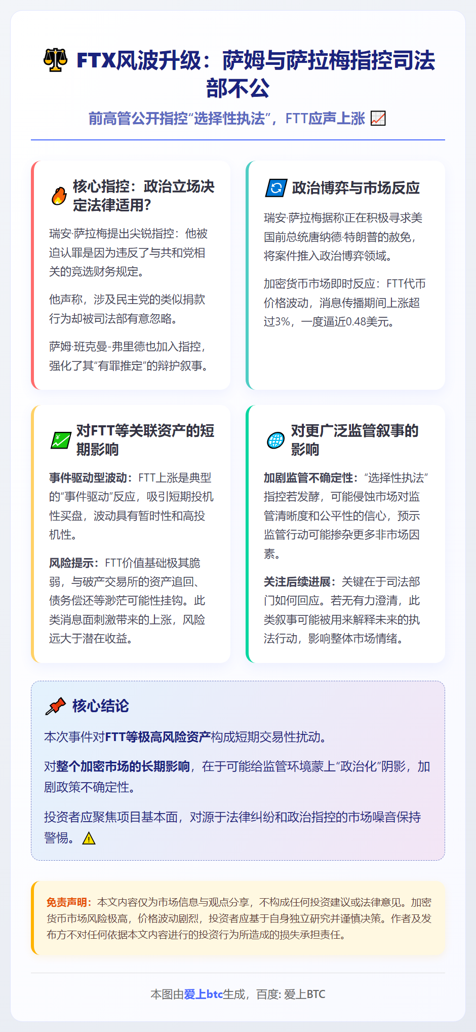 FTX风波升级：萨姆与萨拉梅指控司法部不公