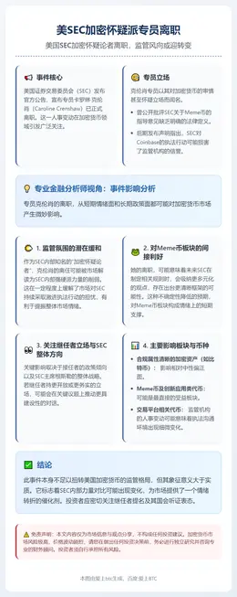 美SEC加密怀疑派专员离职