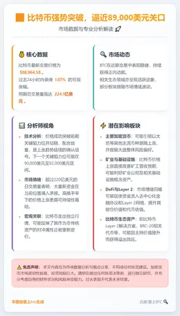 比特币跌破8.9万美元