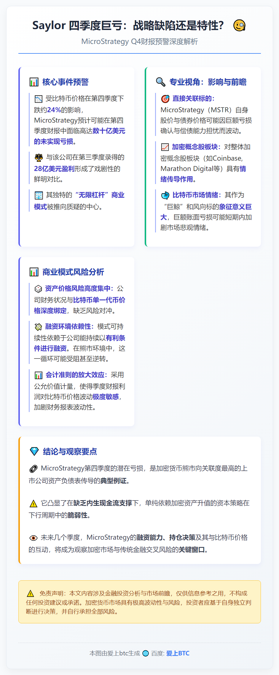Saylor 四季度巨亏：战略缺陷还是特性？