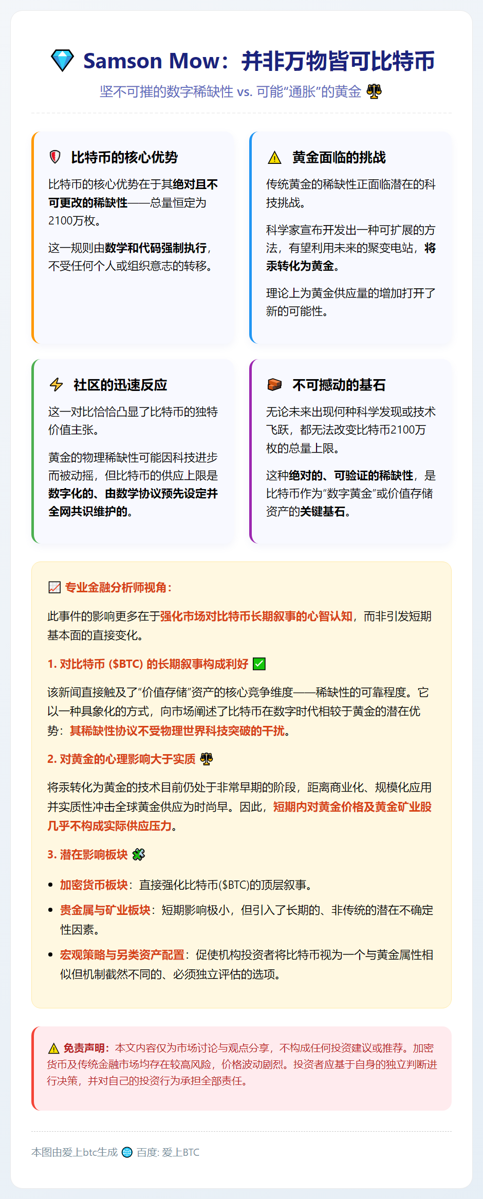 Samson Mow：并非万物皆可比特币