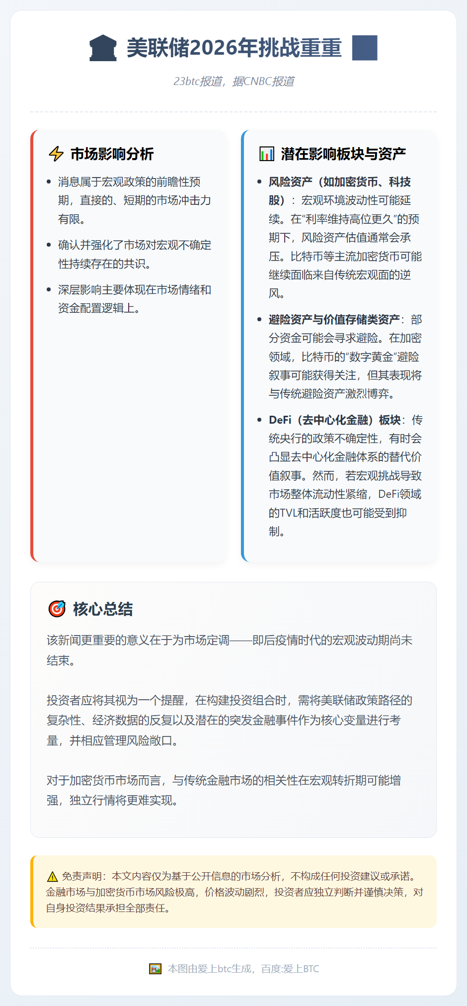 美联储2026年挑战重重